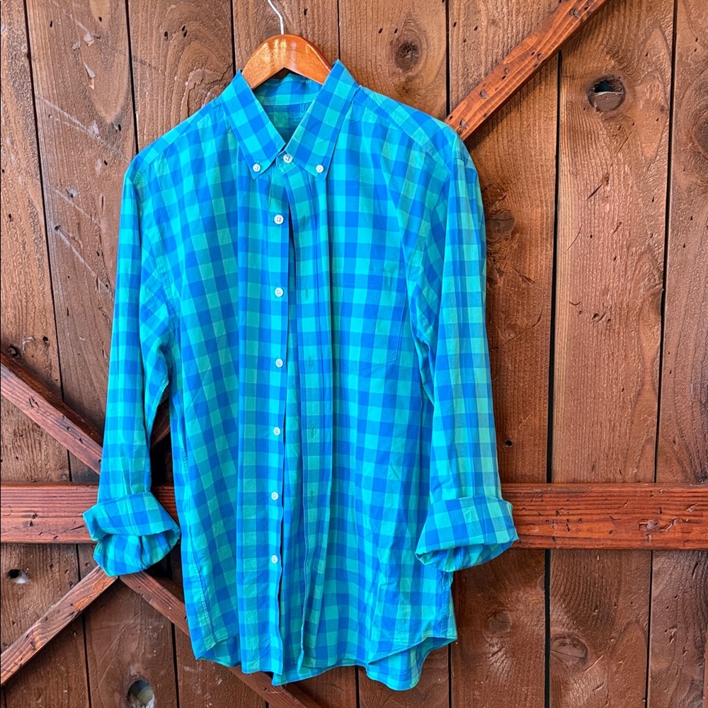 J. Crew Vibrant Checkered Men's Shirt